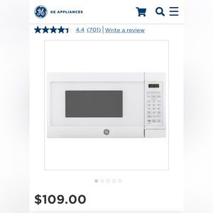 GE Turntable microwave oven